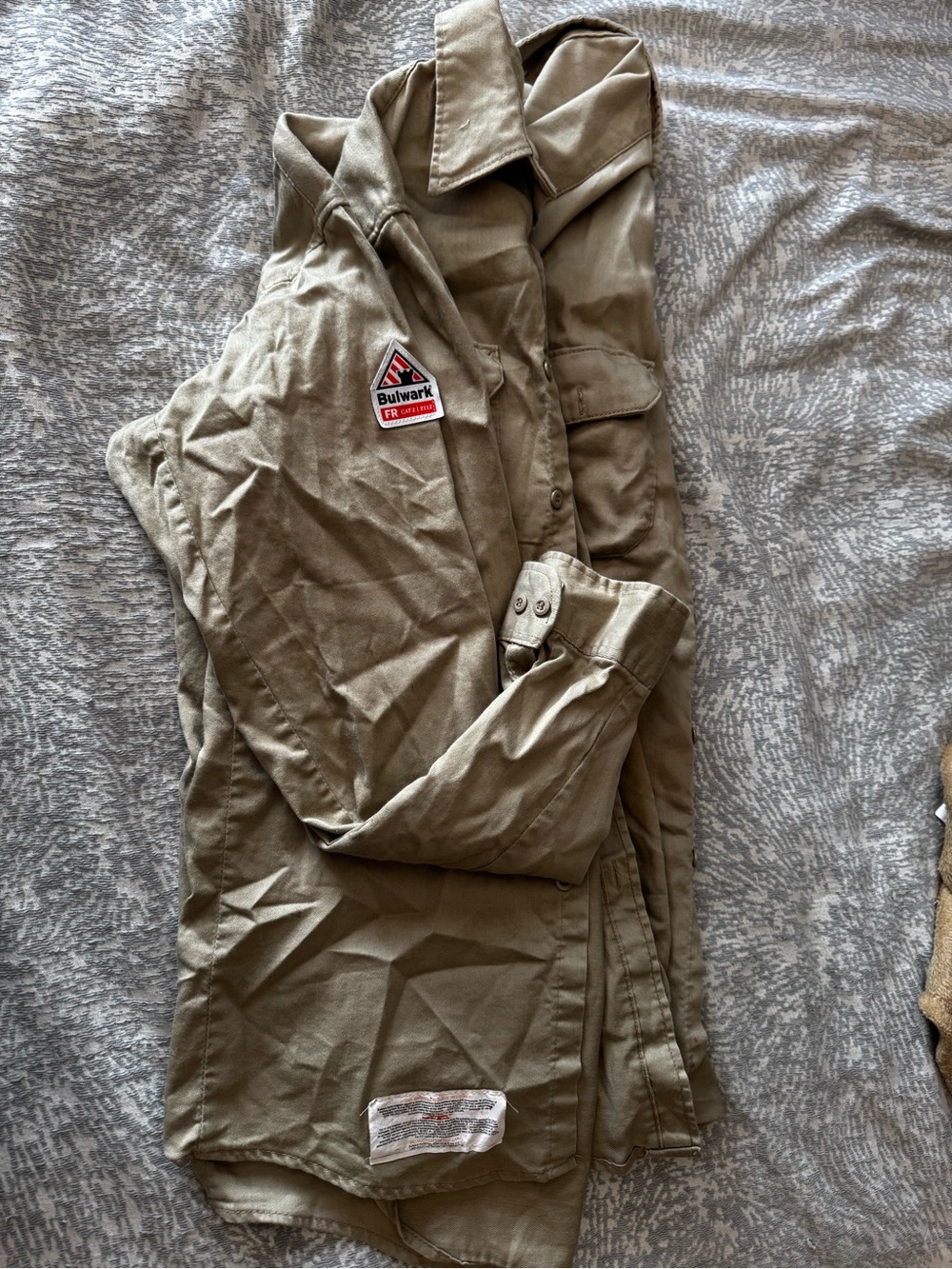 Bulwark Men's Olive Green Work Shirt